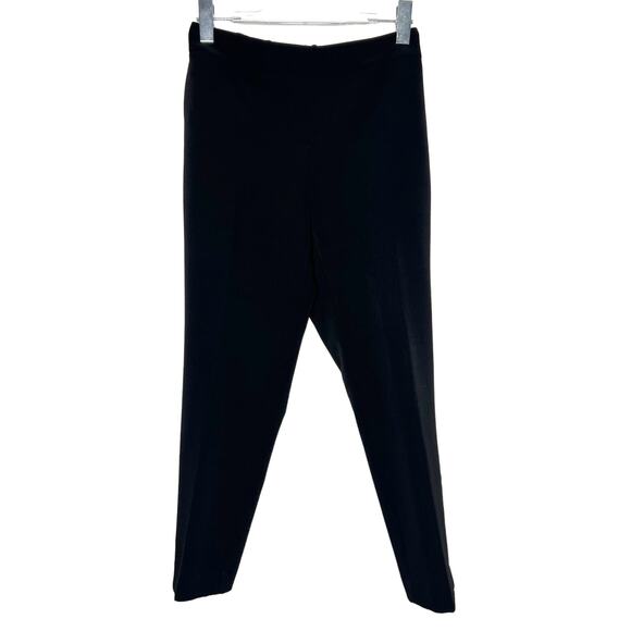 CALVIN KLEIN Mid Rise Slim Fit Dress Pants Flat Front Elastic Waist Black Size 6 - Picture 11 of 11